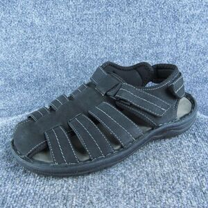 Propét Men Fisherman Shoes Size 9 Extra Wide Black Leather Lace Up‎